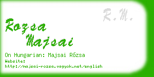 rozsa majsai business card